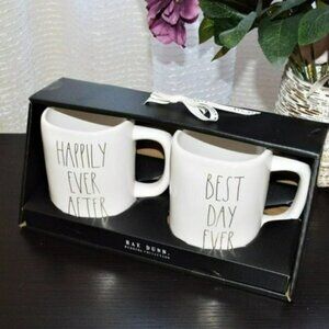 NWT Rae Dunn by Magenta Wedding Ceramic Mug Set